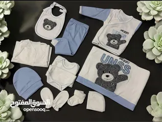  12 التوصيل متاح لكل فلسطين ، طقوم بيبي تركي قطن 100# ، الطقم الواحد بتكون من 10 قطع