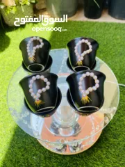  2 دلات قهوة وفناجين ومناديل ام العريس وغيرها