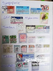  15 طوابع من جميع دول العالم بدينار واحد فقط