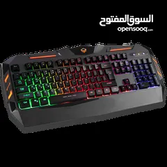  8 MEETION C500 GAMING 4 IN 1 KIT KEYBOARD MOUSE HEADPHONE AND MOUSE PAD-كيبورد وماوس سلكي قيمينق مضيء