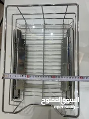  4 سلة خضار معدنية بنظام جرّار – 3 طبقات – تثبيت داخلي عملي وجودة ممتازة