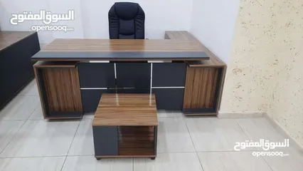  8 مكتب مدير 180سم مع طاولة وسط هدية توصيل مجاني داخل عمان متوفر عدة الوان حسب الطلب