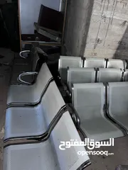  1 كراسي انتظار كروم ثلاثي