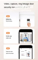  6 جرس الباب الذكي مع كاميرا راقب باب منزلك بسهولة عبر هاتفك جرس باب مزود ب كاميره WIFI