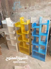  2 مكتبة متعددة الاستخدام تنفع للكتب والميكب والشنط والبرفانات  مقاس 130*40*20ب700 مقاس150*50*20ب800