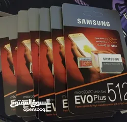  1 للبيع: كروت ذاكرة Samsung EVO Plus 512GB أصلية جديدة