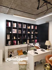  3 مكتبة خشب الارتفاع 248سم العمق 35سم  العرض 270سم