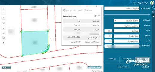  1 أرض مميزة جداً للبيع تقع على شارعين في أجمل مناطق مادبا منجا حوض جيعة العليق