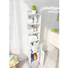  1 خزانة الحمام الفوم الأنيقة – الحل الذكي لكل حمام صغير ومزدحم تصميم رفيع وأنيق يدخل بسهولة