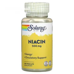  1 النياسين ب3 Niacin B3 للسيطرة على الكوليسترول والسكري بتركيز 500 ملج 100 كبسولة