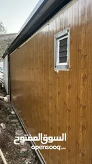  6 كرفان كوخ لون خشبي بحالة ممتازة