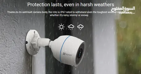  8 كاميرا مراقبة واي فاي ازفيز عالية الدقة  EZVIZ H3C Camera 1080 FullHD 4MP AI Powered