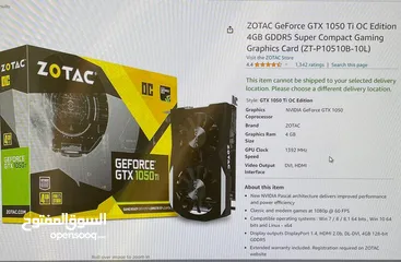  2 ZOTAC GeForce GTX 1050 Ti OC Edition 4GB GDDR5 Super Compact Gaming