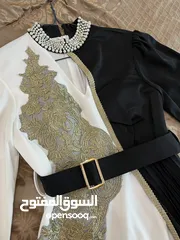  13 فستان ابيض و اسود ملبوس مره وحده بجنن عاللبس  بلبس لوزن 70 كيلو