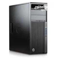  1 جهاز PC نوع محطة عمل Workstation موديل HP Z440 مع الشاشة والماوس والكيبورد وحافظ الطاقة الكهربائية