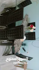  2 طاولك سفرة زجاج مع 6 كراسي