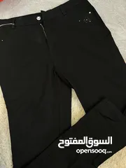  2 بنطلون بناتي كتان لون اسود. جديد وجودته عالية. مناسب لبنات المدارس
