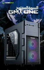  10 كيس جيمنغ  من جيماكس مضيئ رجب تصميم للحرارة GAMEMAX  GM-ONE RGB BK Case Gaming