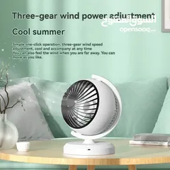  4 مروحة المكتب الصغيرة الشحن مع أضاءة LED