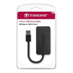  11 موزع  USB HUB عالي السرعة 3.1 و 4 مداخل Transcend HUB 2 Type-A 4 Port USB HUB SuperSpeed 3.0