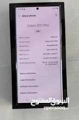  10 Samsung Galaxy S22 Ultra 5G 512 GB Burgundy Used!