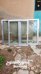  3 شباك ألمنيوم مع شبك حمايه
