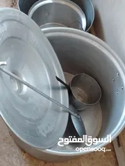  2 طنجرة قدر قياس 55 لتجهيز طبخ المناسبات الكبيرة و المناسف بحالة الوكالة صناعه اصليه جوده عاليه جدا