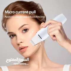  18 جهاز تنظيف البشرة بعمق بالموجات التراسونيك تنظيف الزيوان و الجلد سكن سكرابر Ultrasonic Skin Scrubber