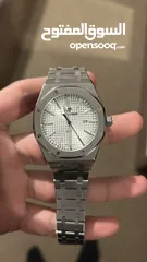  1 ساعه اوديمر بيغت رويال رجالية فاخره و ثقيله فضيه