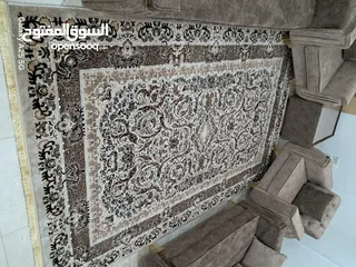  5 مجلس 7 اشخاص مع طاولة و زولية ( سجادة ) شاهد الوصف والصور