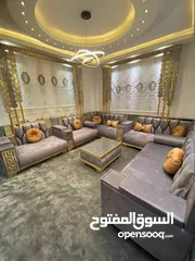  7 مفروشات أبو زيد الأسمر  اطقم الكنب 7 مقاعد و كورنرات و جلسات  خشب قرات سماكت الخشب 4  سم نضيف كفاله