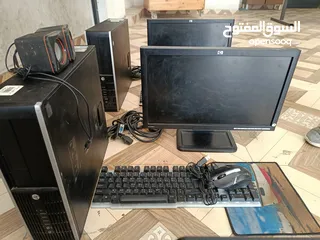  2 ثلث اجهزة كمبيوتر hp مستعملة مع كامل ملحقاتهم  بحالة جيدة جداً