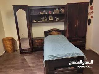  4 غرفة نوم مستعمله خشب زان و لاتي