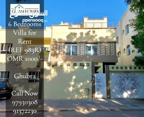  10 6 Bedrooms Villa for Rent in Ghubra REF 983R