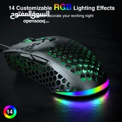 10 SOLAKAKA SM900 Wired Gaming Mouse with Honeycomb Shell USB ماوس سلكي للالعاب بألوان مختلفة