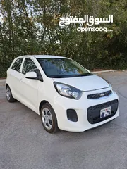 1 # KIA PICANTO ( YEAR-2017) WHITE COLOR HATCHBACK CAR FOR SALE