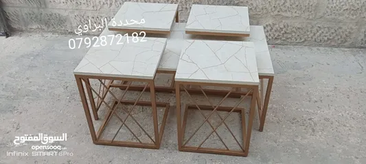  20 طاولات سفرة  طاولات وسط  طاولات سيرفس  مداخل