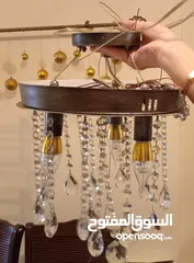  1 ثريا كريستال بسعر حرق للبيع استعمال بسيط  حالتها جديده