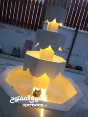  14 نوافير وشلالات وباربيكو وجميع انواع ديكورات الحجر الطبيعي  العنوان الزرقاء الجديده