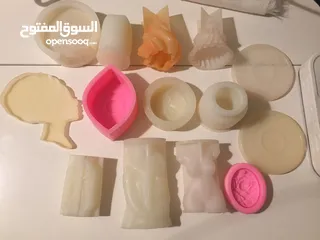  8 17 قالب سيليكون للشمع والجبس
