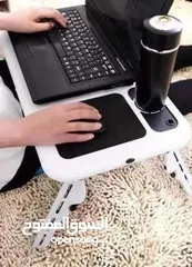  12 طاولة لابتوب مميزة مع تبريد مروحتين قابلة للتمدد