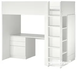  2 White Loft bed