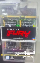  2 kingston fury rgb 16gb (8×2) 3200mhz ddr4   جديد   45 دينار