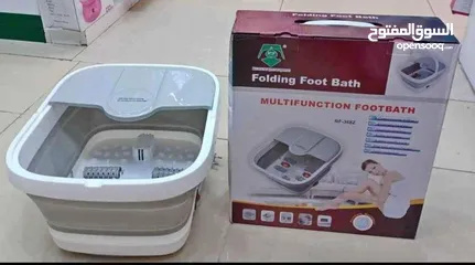 2 Appareil de massage des pieds avec pierre de ponce, télécommande et bain de pieds