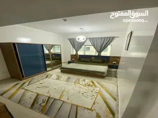  9 للايجار الشهري شقة مفروشة 3 غرف وصالة في عجمان منطقة الراشدية أبراج اللولؤة