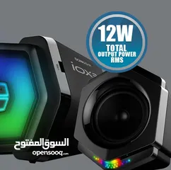  2 سماعات  مضيئة سبيكرز وايرلس بلوتوث Sonic Gear Wireless Speakers RGB