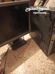  1 كمبيوتر hp قديم شغال مع شاشه قديمة و شغاله و كل سلاكو