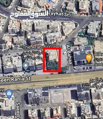  2 أرض تجارية تبعد 450 متر فقط عن دوار المدينة الرياضية، مباشرة على شارع الملكة رانيا