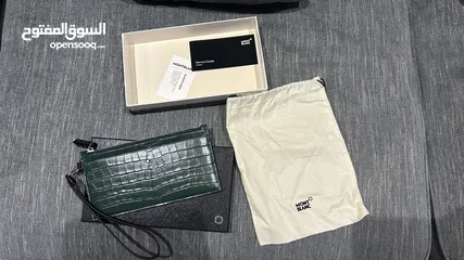  2 محفظة مونتبلانك جديدة اصلية 100٪؜ montblanc meistertuck pouch