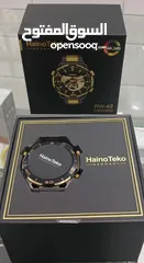  1 Haino Teko Germany RW-46 Amolded Display_3 Pairs Strap(Silicone,Leather,Stainless Steel__Black